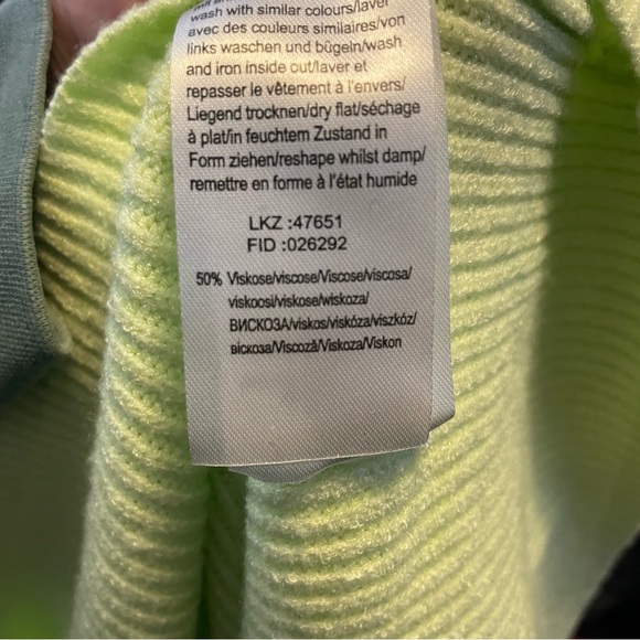 LASCANA Lime Green Pullover Sweater with button front detail - Picture 8 of 10